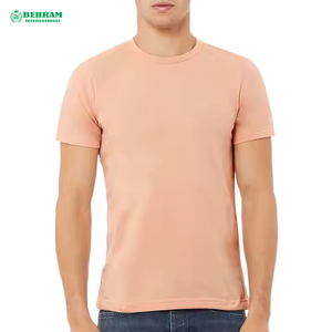T-shirt court ample et décontracté pour homme 2025 en molleton polyester/coton de qualité supérieure, style été, écologique et à séchage rapide - Product Image 4