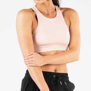 New Custom Wholesale OEM 88%polyester 12%spandex Hot Design Tank <b>Tops</b> Women Sporting Yoga Fitness <b>Sleeveless</b> Ladies Crop <b>Top</b> - Product Image 3