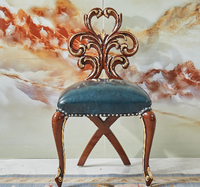 B22 # Ensemble de meubles de chambre à coucher en cuir antique de luxe européen, cadre en chêne massif français, sculpté à la main, lit réglable durable et confortable
