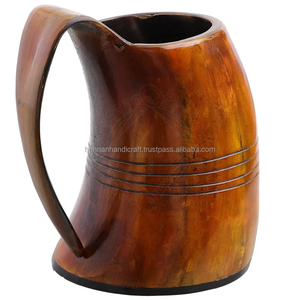 Dropshipping Original Handcrafted Viking Drinking Horns Viking Mug Unique Medieval Inspired Beer Mug Handcrafted Ox Cup - Product Image 1