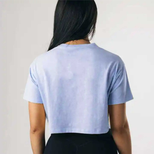 New Design Hot Selling Summer Women <b>Crop</b> <b>Top</b> High Quality Solid Color Loose Fit Short Sleeves <b>Crop</b> <b>Top</b> - Product Image 6