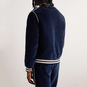 Custom College Baseball <b>Jacket</b> for <b>men</b> Luxury Embroidered <b>Velvet</b> Varsity Velour CollegeBaseballjacket for <b>men</b> - Product Image 3