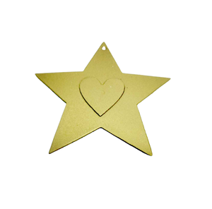 Vente en gros de tenture murale en forme d'étoile en métal de couleur noire mate de taille moyenne faite à la main en vrac - Product Image 2