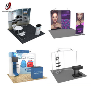 Tùy chỉnh kích thước 8ft & 10ft căng thẳng vải Photo Booth nền đứng xách tay triển lãm thương mại thiết bị với gối phông nền - Product Image 6