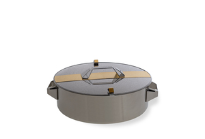 Casserole en acier inoxydable plaqué argent-Couvercle en aluminium moulé pour chauffe-plats pour hôtel, restaurant et ustensiles de cuisine à domicile - Product Image 6