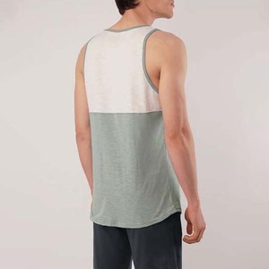 Couleur bloc entraînement débardeurs hommes Gym Fitness Singlet Logo personnalisé hommes coton Polyester respirant débardeurs été - Product Image 2