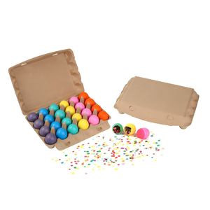 Huevo de confeti de Pascua Cascaregg 24CT, venta al por mayor con surtido multicolor, el mayor proveedor Chino de Cascarones - Product Image 1