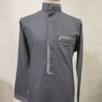 2023 haute qualité style saoudien musulman maroc hommes thobe Daffah hommes Thobe vêtements islamiques dubaï modeste Thobe personnalisé soie faite