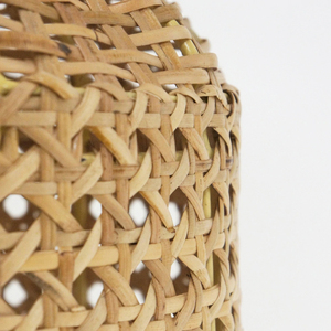 Muebles para el hogar, mesa lateral de ratán natural con parte superior de vidrio, redonda, hecha a mano, venta al por mayor - Product Image 5