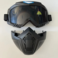 Masque de moto vintage coupe-vent et anti-poussière avec lunettes de protection intégrées pour la conduite en extérieur