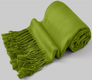 Écharpe longue en viscose chaude d'hiver pour femmes, couleur unie, avec pompon, écharpe en cachemire en gros, écharpes double face - Product Image 3