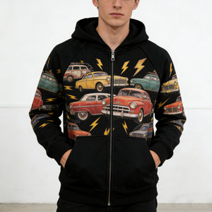 Sudadera con Capucha para Hombre, Moderna, de Invierno, 100% Algodón, con Cierre Completo, Estilo Vintage, Informal, para Uso Diario, Suave, Cómoda y Elegante - Product Image 1