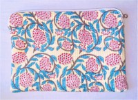 Étui pour ordinateur portable en coton matelassé vintage Pinkcityhandloom de haute qualité, pochette à fermeture éclair florale, iPad, couleur personnalisée, logo, utilisation quotidienne, travail