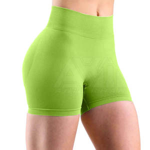 Shorts de Cintura Alta para Mujer, Tallas Grandes, Personalizados al por Mayor, Transpirables, de Spandex/Poliéster, Color Personalizado 2025 - Product Image 2