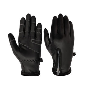 Guantes de cuero PU de alta calidad hechos a medida para uso diario, impermeables, de invierno, cálidos, a la moda, para fiestas deportivas al aire libre, informales - Product Image 1