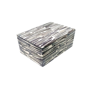 Caja Rectangular con forma de hueso incrustado, caja multicolor para joyería, Fabricación en la India - Product Image 3