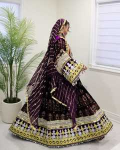 Robes de mariée afghanes uniques pour femmes, nouveau style Kuchi à la mode, broderie, dentelle, taille naturelle, Afghan Kuchi - Product Image 2