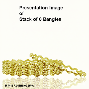 Handmade Textured Brass Wave Bangle Slim Hammered Gold-Tone Wavy <b>Stacking</b> <b>Bracelet</b> for Women - Product Image 5