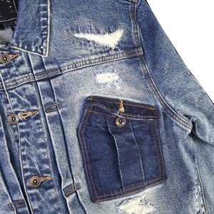 Veste en jean pour hommes Nouveau bouton Cardigan Cargo Coat Custom Made Fashion High Quality - Product Image 3