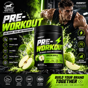 Poudre pré-entraînement Everfit à la pomme verte 330g OEM Private Label - Product Image 1