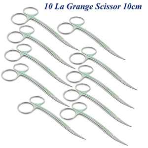 Tijeras quirúrgicas 10 Uds La Grange Acero inoxidable Manual autoclavable grado quirúrgico 10cm Dental alta calidad CE aprobado - Product Image 6