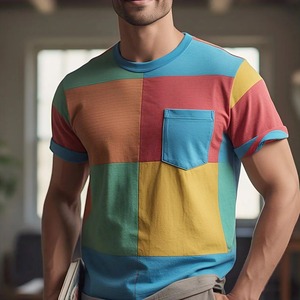 OEM Sublimation T Shirts Hommes Manches Courtes Col Ras du Cou Multi Couleur Tee Shirt Hommes Haute Qualité Sublimé 100% Coton TShirts - Product Image 1