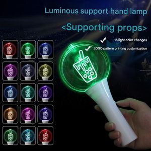 Customizable 15-Color Acrylic LED Handheld Glow Sticks - Reusable Party Lights for Concerts Music Festivals Celebrity Support - Product Image 2
