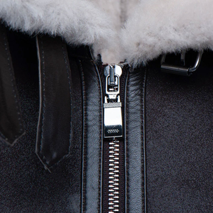 Veste en cuir et fourrure pour homme en peau de mouton véritable sur mesure, nouveau design, hiver, automne, vêtements pour homme, veste en cuir et fourrure pour homme - Product Image 5