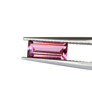 Tourmaline rose cultivée en laboratoire Baguette Rectangle en forme d'octogone Pierre précieuse libre Formes personnalisées synthétiques 3x6mm à 20x30mm - Product Image 1