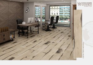 Azulejos de porcelana antideslizantes rústicos modernos de 200x1200, superficie mate, aspecto de madera para interiores marrón con diseño contemporáneo de esmalte clásico - Product Image 4