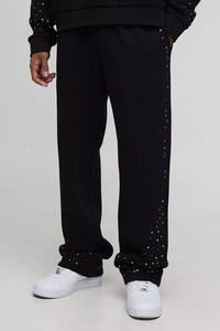 ชุดสเวตสูทผ้าฝ้ายผสมไรน์สโตนมีฮู้ดและกางเกงจ็อกเกอร์ผ้าคอตตอนระบายอากาศ - Product Image 4