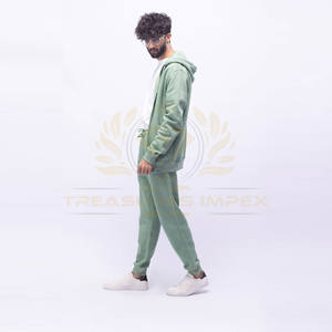 Ensemble de jogging 2 pièces unisexe décontracté Haut à fermeture éclair avec cordon de serrage à la taille Pantalon de survêtement en coton Sweat à capuche solide Street Wear Hiver - Product Image 6