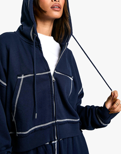 2025 nouveautés à capuche pur coton Style confortable quotidien à manches longues pull à capuche avec coupe décontractée dames - Product Image 6