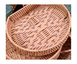 Plateaux de service en rotin naturel faits à la main plateau en rotin en gros pour panier cadeau affichage de fruits stockage décoration de la maison exportation - Product Image 1