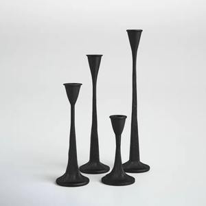 Modern Black Metal <b>Candle</b> Holder Decorative Tabletop Accent Elegant Iron <b>Candle</b> Stand for Home and Office Interior - Product Image 3