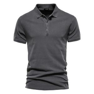 Camisas Polo de Hombre 100% Algodón de Color Sólido, Camisas Casuales de Manga Corta con Cuello Camisero, Camisas de Moda Urbana para Hombre - Product Image 4