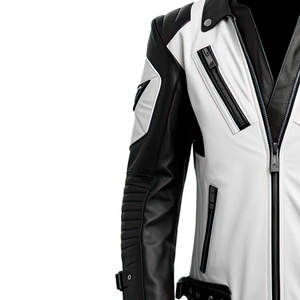 Veste de moto en cuir de vachette véritable de qualité supérieure pour hommes, coupe ajustée, confortable, nouveauté, vestes de moto en cuir - Product Image 5