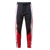 Pantalon de jogging personnalisé taille haute coupe-vent léger grande taille en toile de polyester douce avec impression par sublimation devant plat décontracté