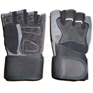Guantes de medio Dedo de cuero de oveja Guantes de levantamiento de pesas personalizados para gimnasio y entrenamiento cruzado - Product Image 1