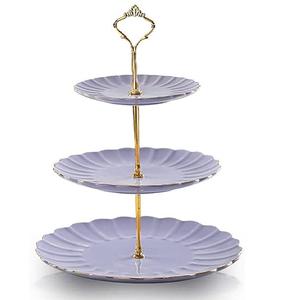 Présentoir à gâteau design élégant à 2 niveaux pour restaurant, traiteur, présentoir à gâteau décoratif pour fête d'anniversaire, nouveauté - Product Image 2