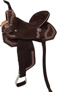 Silla de montar occidental de cuero para carreras de barriles a mejor precio - Product Image 2