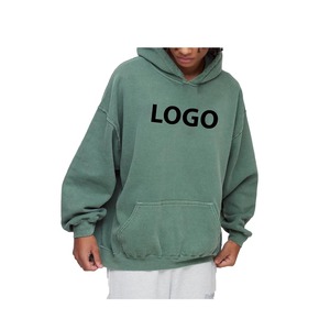 100% coton hommes lourds GSM sweats à capuche surdimensionné sans ficelle sweat à capuche poids lourd épaule à capuche pour l'automne - Product Image 1