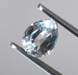 พลอยแซฟไฟร์ตัดลูกแพร์สีขาว5X3มม. ถึง30X20มม. พลอยแซฟไฟร์สีขาวปรับเทียบอัญมณีหลวมสำหรับทำเครื่องประดับ - Product Image 3