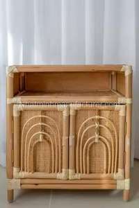 Armoire pour enfants en rotin arc-en-ciel naturel Armoire pour enfants en osier naturel pour décoration de chambre d'enfant - Product Image 3