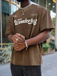 Camiseta de manga corta para hombre, 200 g, algodón, cuello redondo, color sólido, estilo simple, holgada, informal, en oferta, camisetas lisas para hombre - Product Image 4