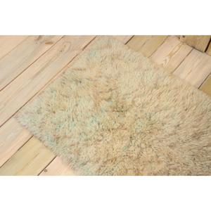 Tapis turc vintage 2x2,7 pieds, tapis blanc à motifs floraux - Product Image 4