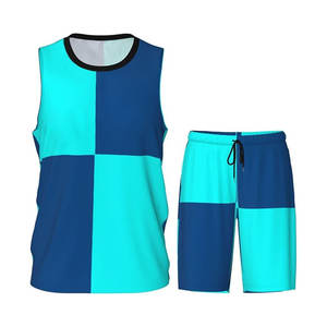 Conjunto de uniformes de baloncesto sin mangas de talla grande personalizados de alta calidad y bajo MOQ transpirable de secado rápido ligero 100% - Product Image 2