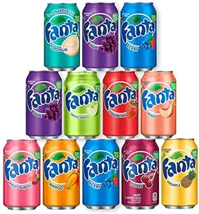 Fanta Exotic 330 ml / Fanta Softdrink / Fanta Soda Packung 24 × 330 ml Dose alle Geschmacksrichtungen