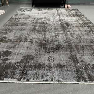 Tapis de 6,6 x 9,6 pieds, tapis vintage, tapis turc en laine grise camouflage - Product Image 2