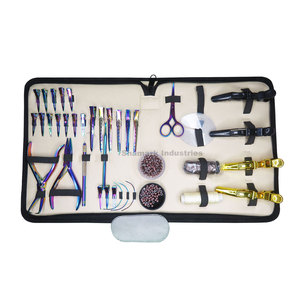 100% Best Quality Hair Extension Tools Accessories Kit With Small <b>Clips</b> <b>C</b> Type Needles Beads Jar Set for Salon Work - Product Image 5